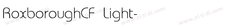 RoxboroughCF Light字体转换